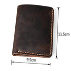 Carteira masculina pequena Vintage Slim Heritage em couro legítimo, design sofisticado, compacto e ideal para uso diário elegante