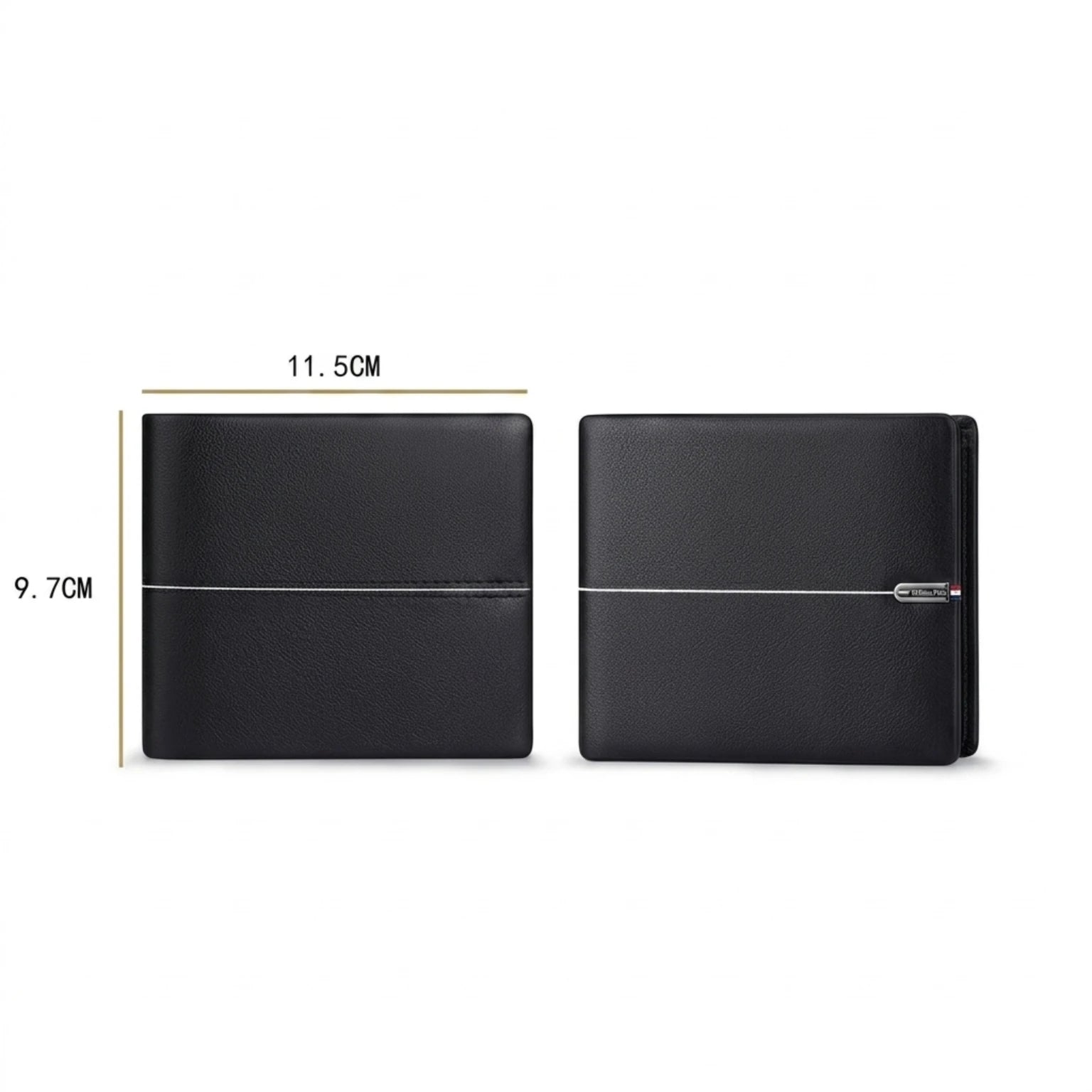 Carteira masculina pequena Executive em couro legítimo, modelo compacto, sofisticado e funcional com acabamento refinado