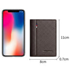 Carteira masculina pequena Slim Domini em couro legítimo, design sofisticado, alta durabilidade e acabamento premium para o dia a dia