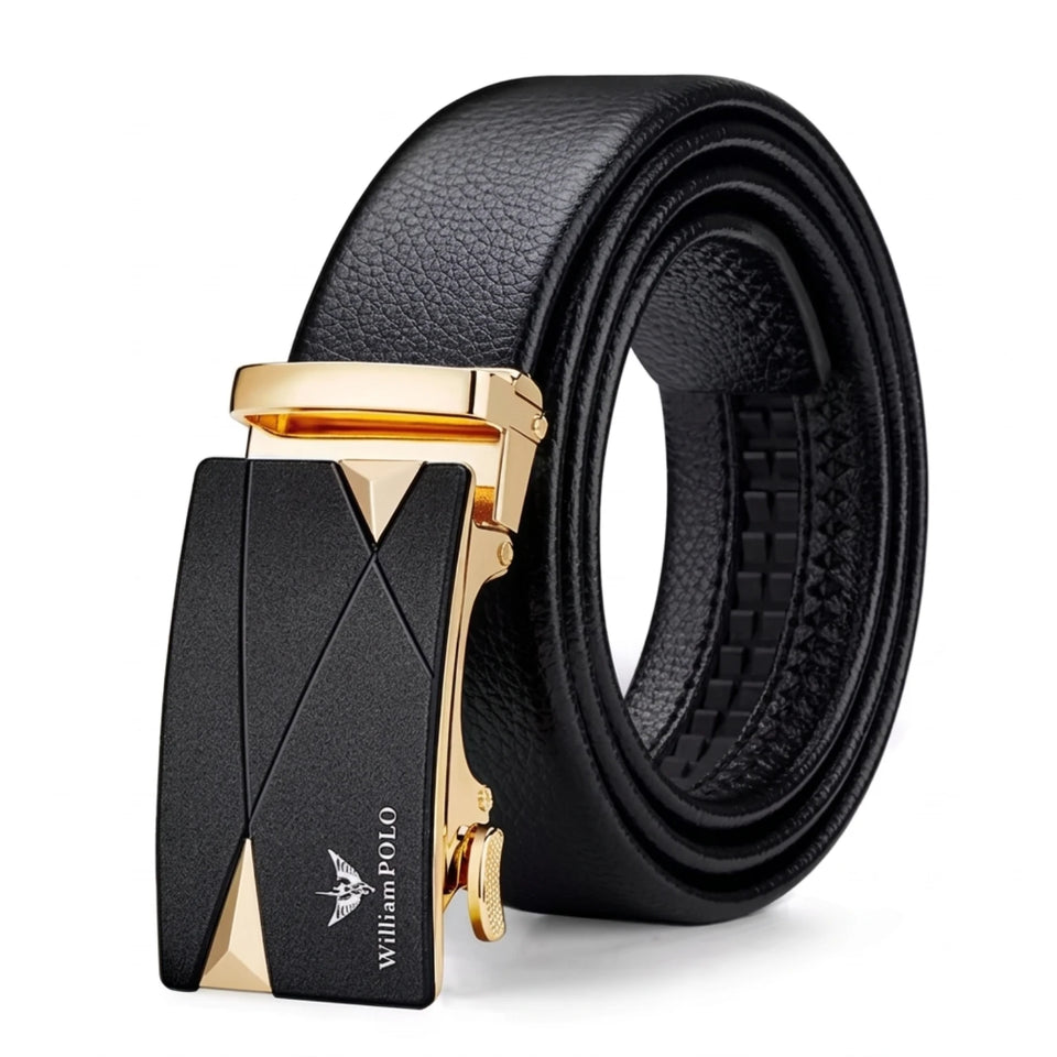 Cinto de Couro Masculino Executive Prestige em couro legítimo, design sofisticado e acabamento premium para homens elegantes
