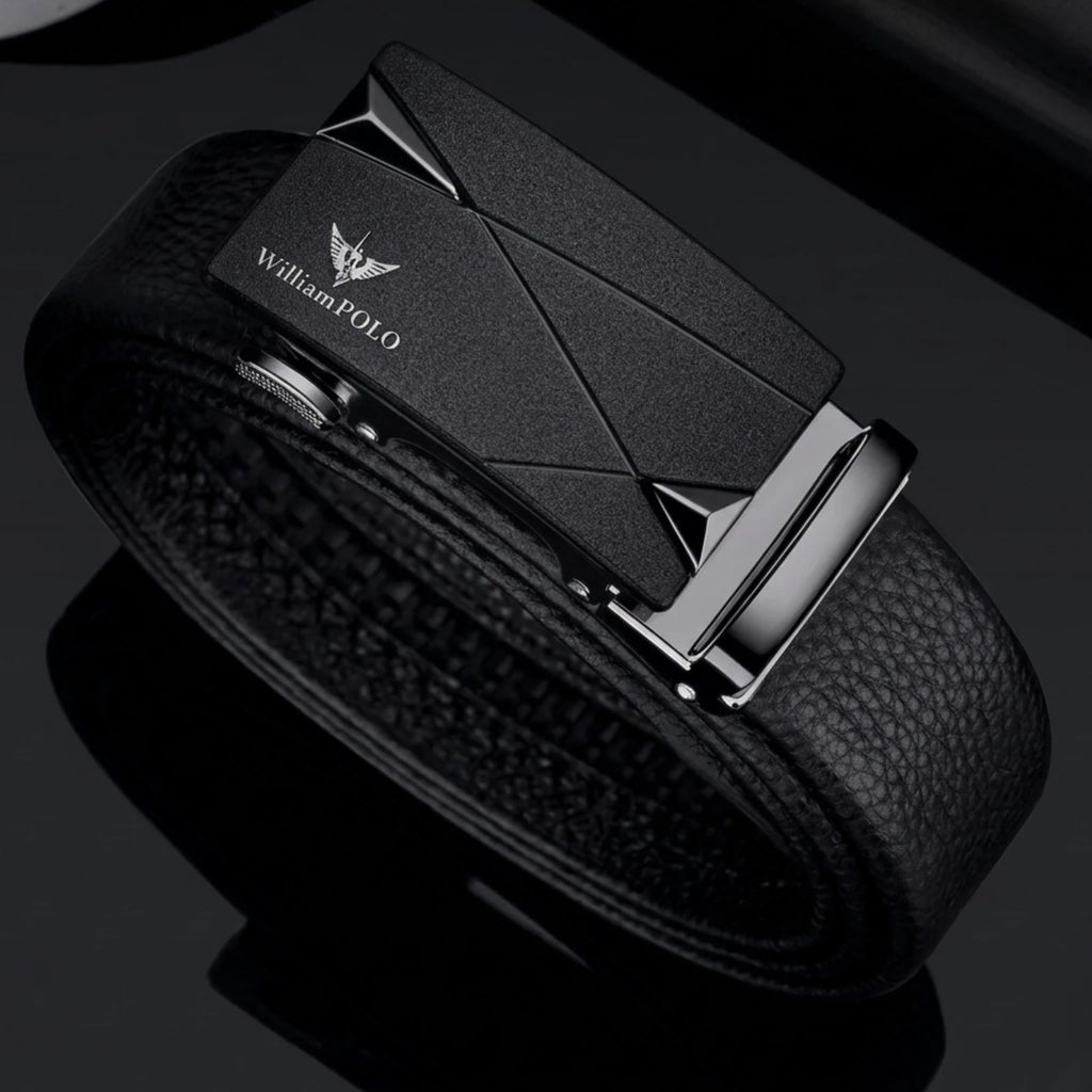 Cinto de Couro Masculino Executive Prestige em couro legítimo, design clássico, elegante e ideal para ocasiões sociais e profissionais
