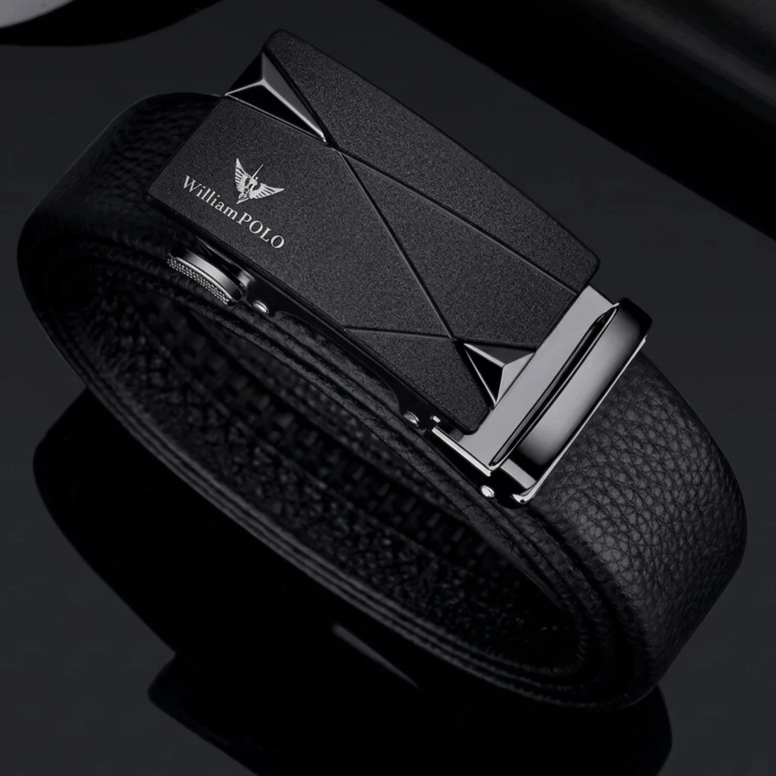 Cinto de Couro Masculino Executive Prestige em couro legítimo, design clássico, elegante e ideal para ocasiões sociais e profissionais