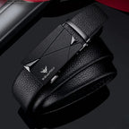 Cinto de Couro Masculino Executive Prestige em couro legítimo, design clássico, elegante e ideal para ocasiões sociais e profissionais