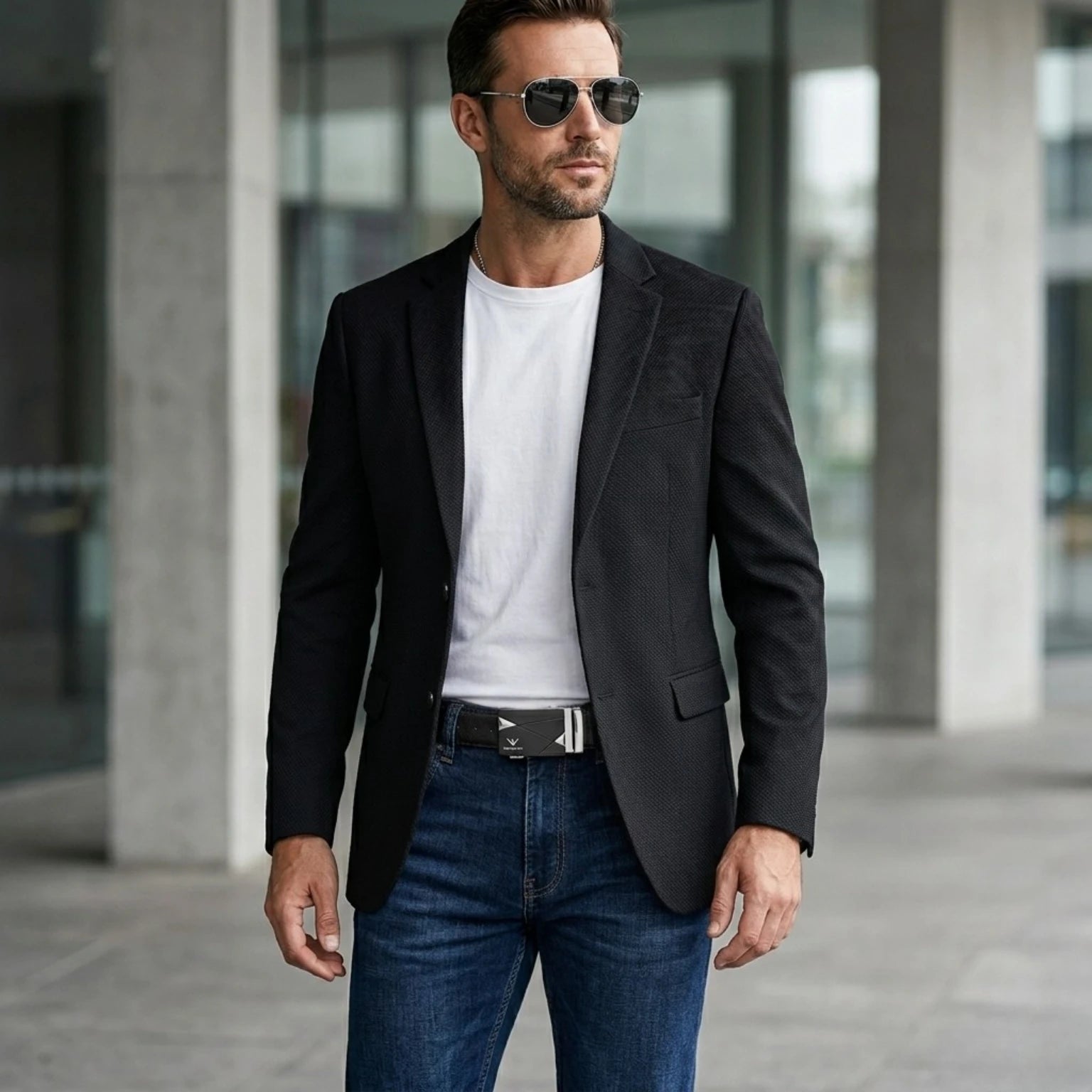 Cinto de Couro Masculino Executive Prestige, acessório premium em couro legítimo para homens que valorizam sofisticação e qualidade