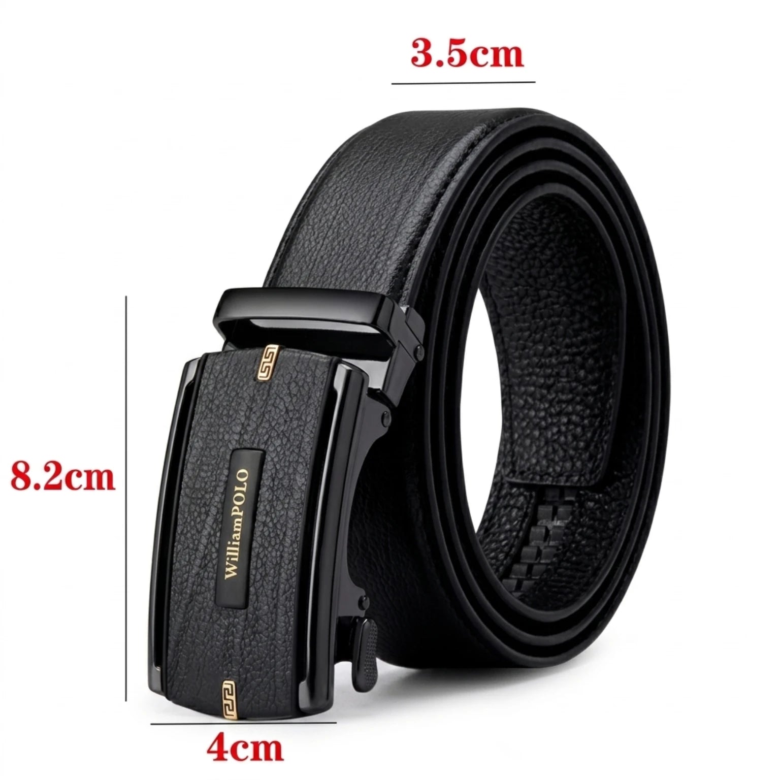 Cinto de Couro Masculino Heritage em couro legítimo com fivela automática, design exclusivo e estilo sofisticado para o dia a dia