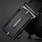 Cinto de Couro Masculino Heritage em couro legítimo com fivela automática, design exclusivo e estilo sofisticado para o dia a dia