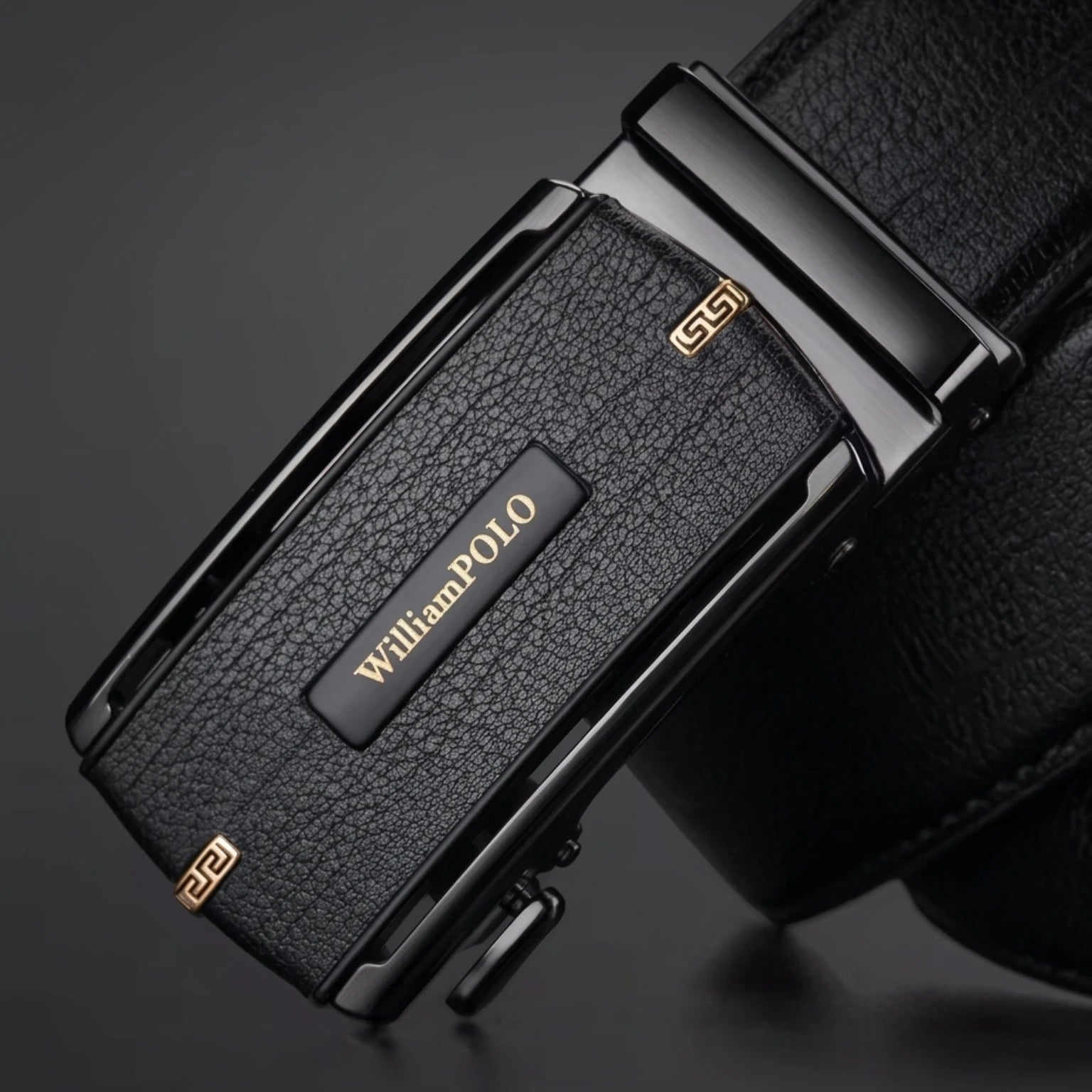 Cinto de Couro Masculino Heritage em couro legítimo com fivela automática, design exclusivo e estilo sofisticado para o dia a dia