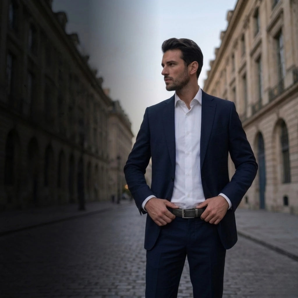 Cinto de Couro Retrô Clássico masculino em couro legítimo, acessório premium com design clássico e alta durabilidade