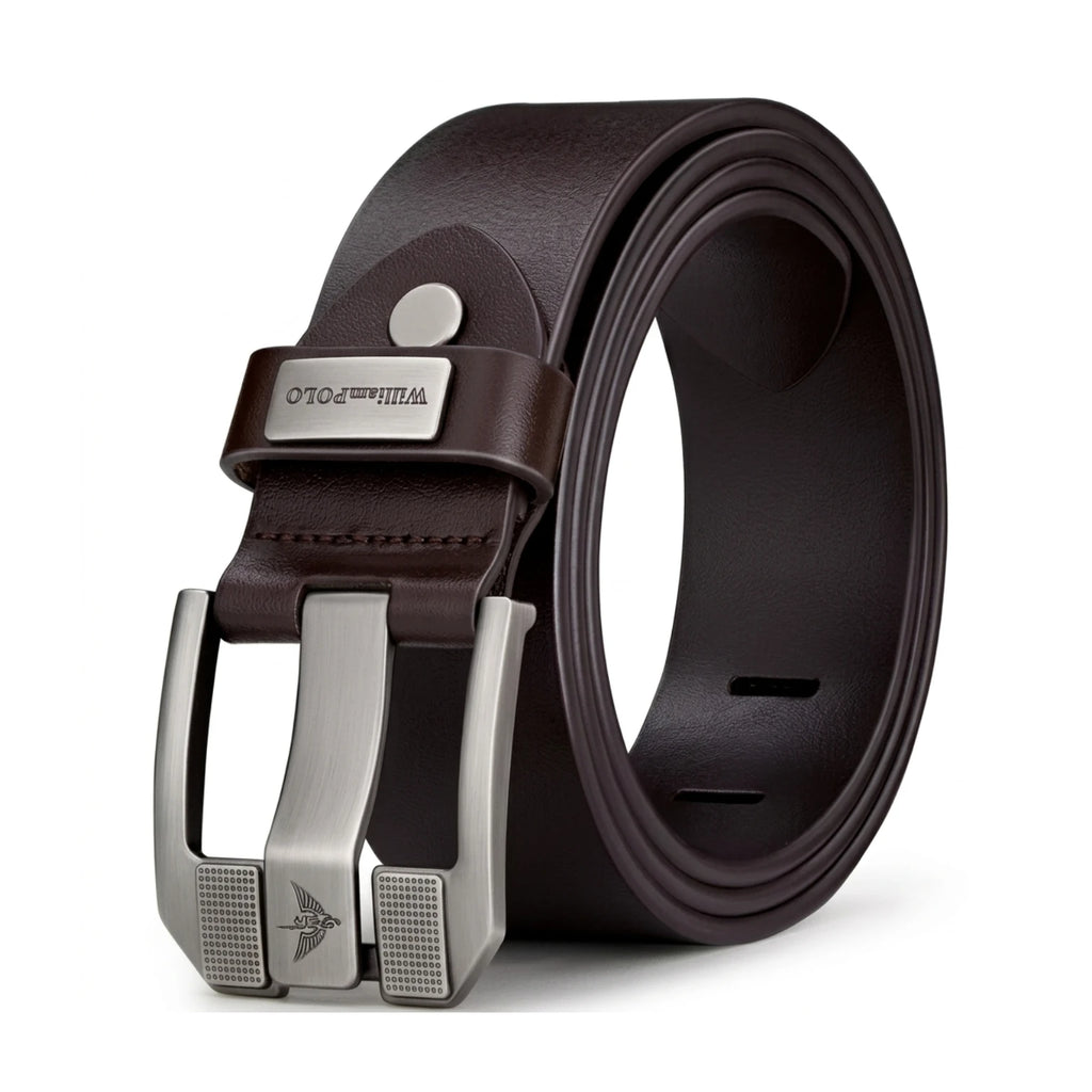Cinto de couro masculino legítimo com acabamento premium, alta durabilidade e design elegante para qualquer ocasião.