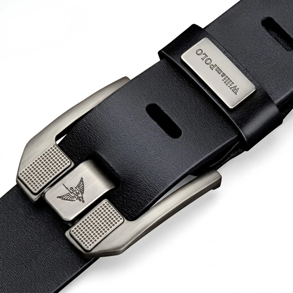Cinto de couro masculino premium com design clássico e excelente durabilidade.