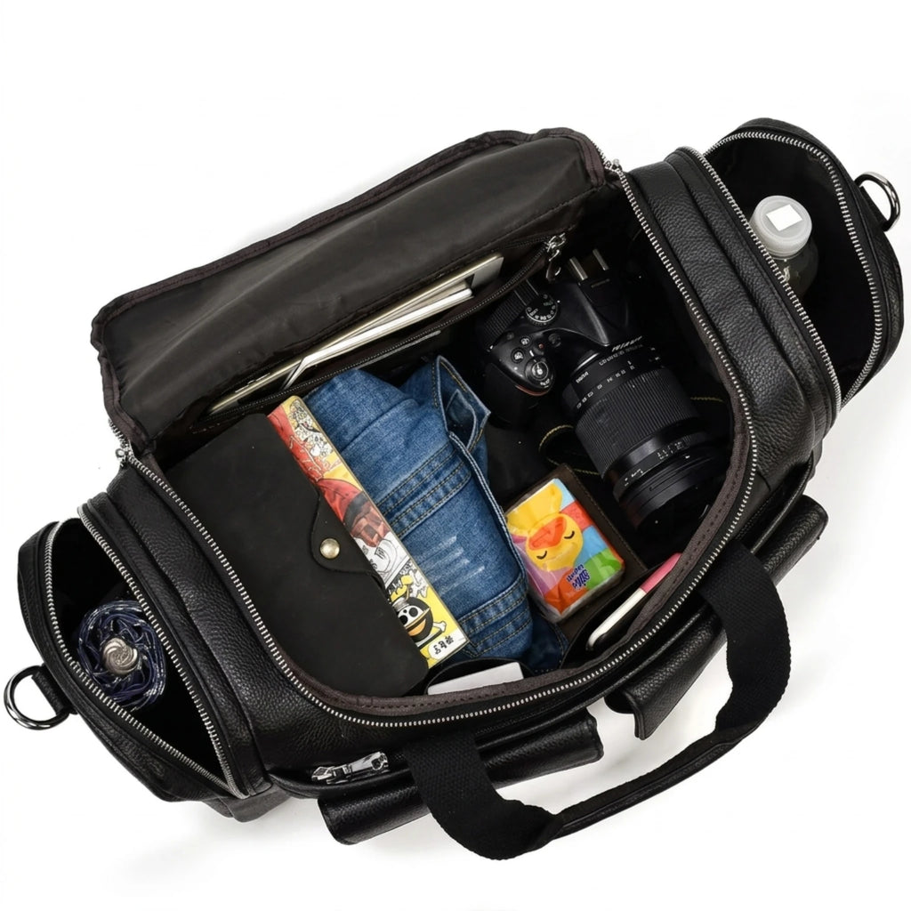 Mala de viagem em couro elegante para quem busca praticidade e estilo em cada viagem.