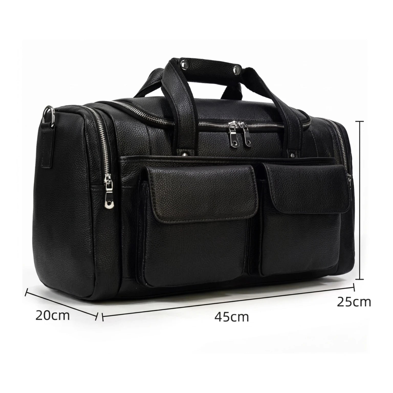 Mala executiva de couro Vittorio Leather com acabamento refinado e durabilidade superior.