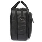 Maleta executiva de couro ORVENI Black Texas perfeita para reuniões, trabalho e viagens de negócios.