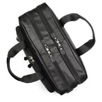 Maleta executiva de couro ORVENI Black Texas perfeita para reuniões, trabalho e viagens de negócios.