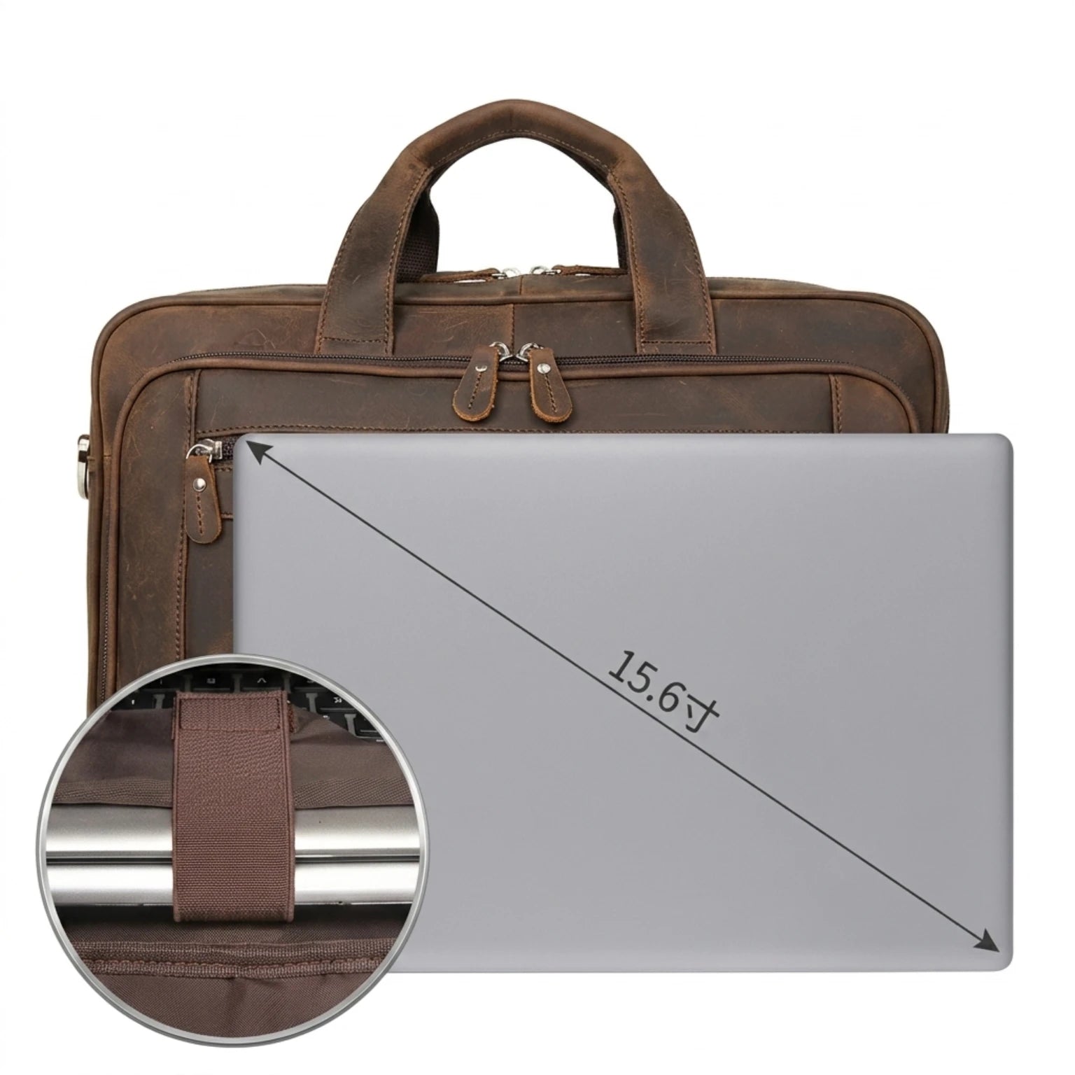 Maleta executiva masculina de couro com acabamento elegante e alta durabilidade.