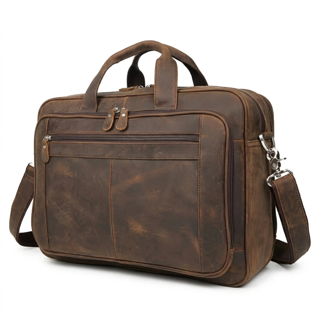 Maleta Executiva Masculina de Couro Life ORVENI Texas com design sofisticado e profissional.