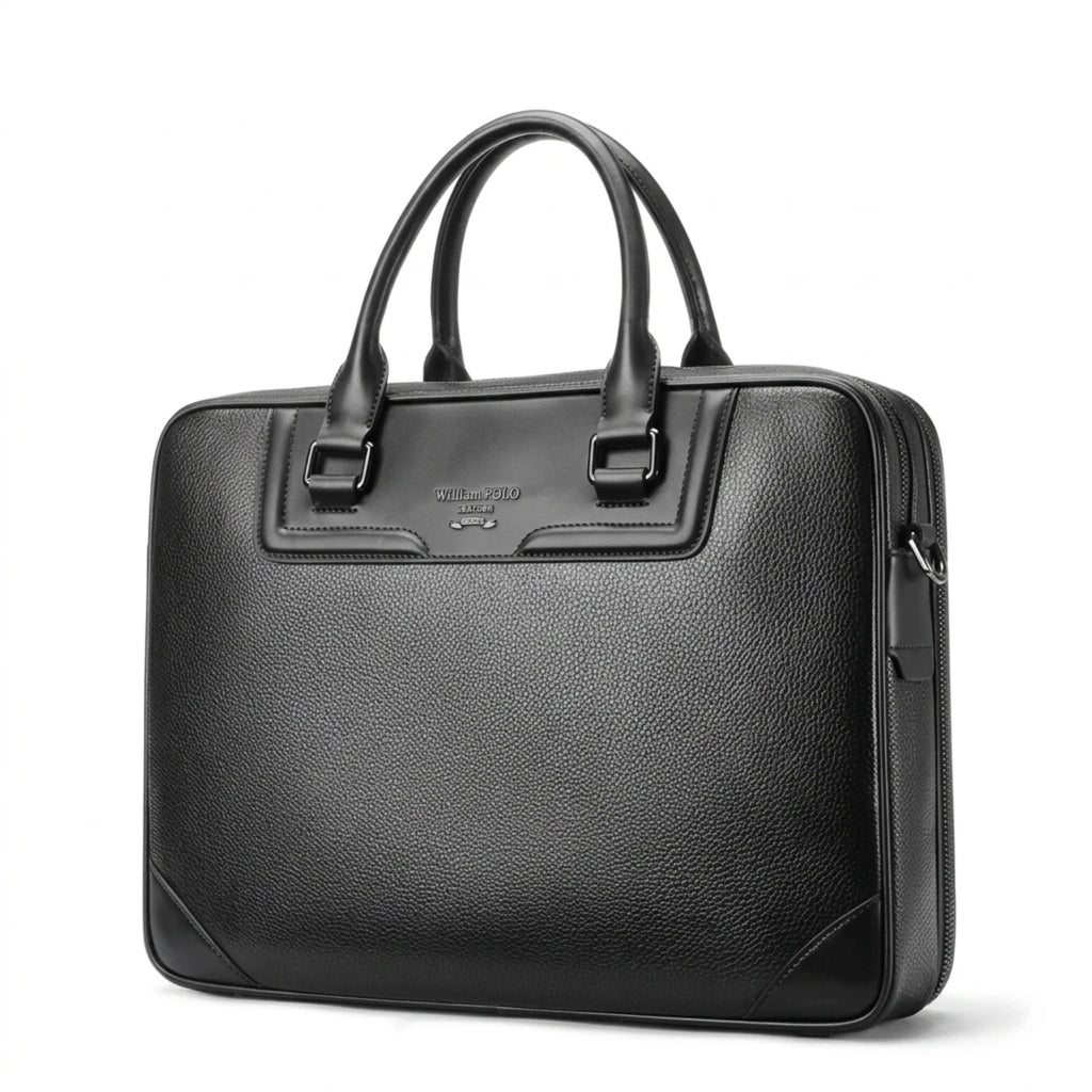 Maleta Executiva Masculina de Couro Life Prestige com design sofisticado para o ambiente profissional.