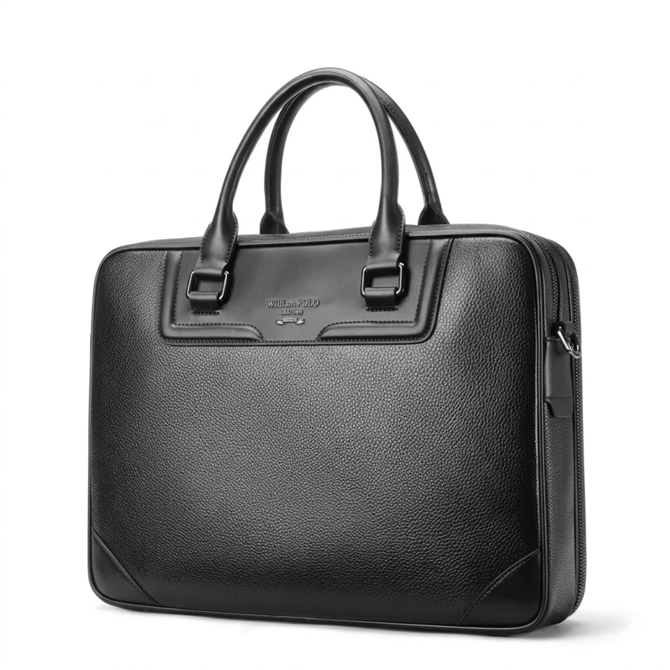 Maleta Executiva Masculina de Couro Life Prestige com design sofisticado para o ambiente profissional.