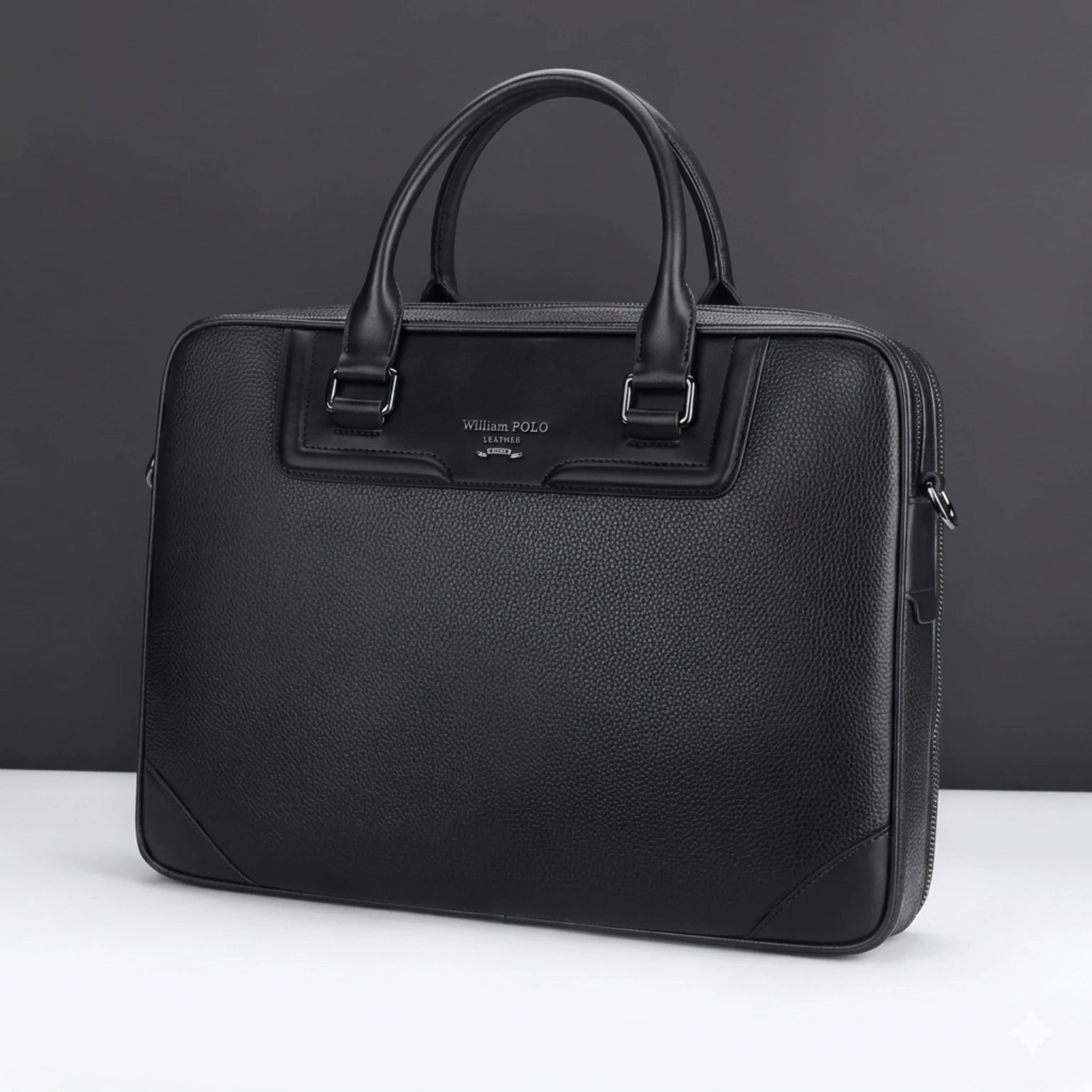 Maleta executiva de couro Life Prestige com estilo refinado e excelente organização interna.