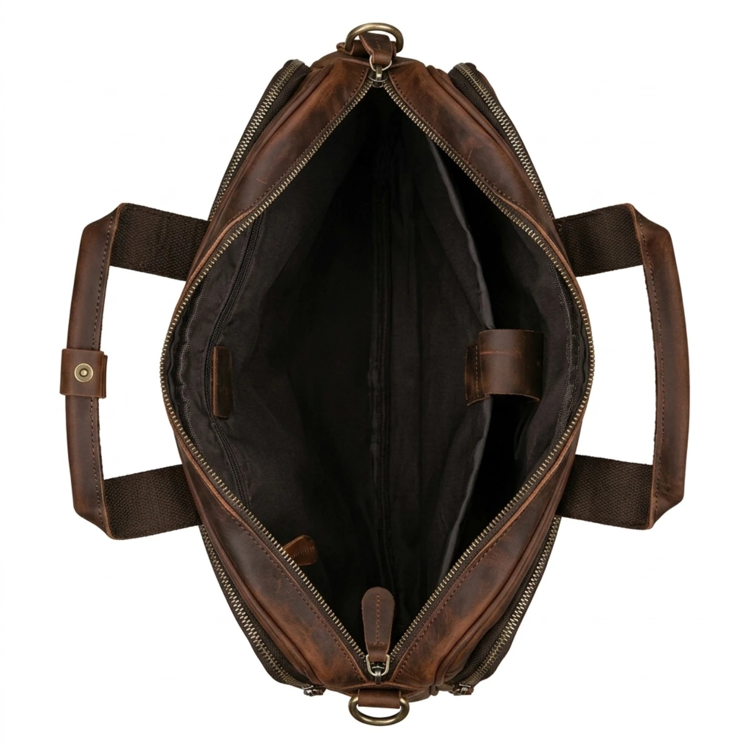 "Maleta de Couro ORVENI Milano, maleta executiva masculina com design elegante, ideal para transportar notebook, documentos e acessórios."