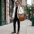 "Maleta de Couro ORVENI Milano, maleta executiva masculina com design elegante, ideal para transportar notebook, documentos e acessórios."