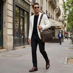 "Maleta de Couro ORVENI Milano, maleta executiva masculina com design elegante, ideal para transportar notebook, documentos e acessórios."