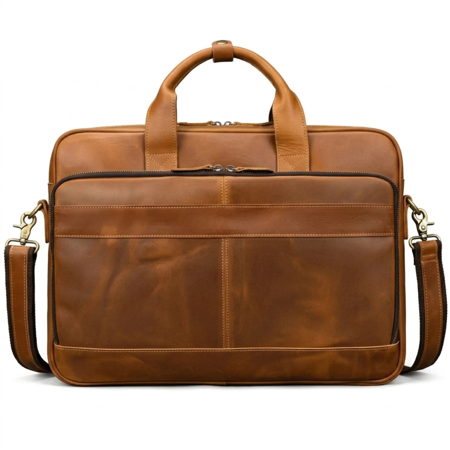 "Maleta de Couro ORVENI Milano, maleta executiva masculina com design elegante, ideal para transportar notebook, documentos e acessórios."