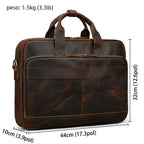 "Maleta de Couro ORVENI Milano, maleta executiva masculina com design elegante, ideal para transportar notebook, documentos e acessórios."