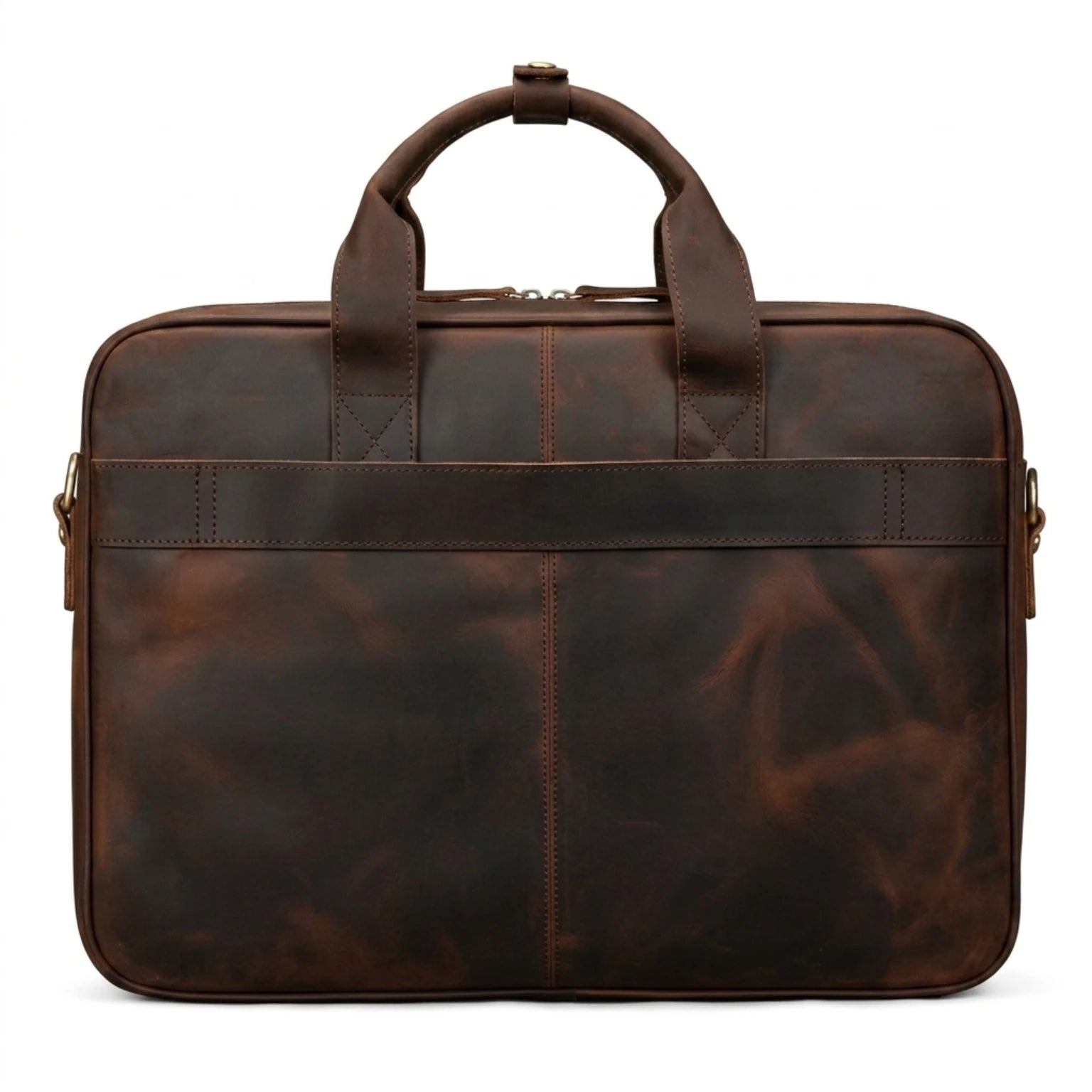 "Maleta de Couro ORVENI Milano, maleta executiva masculina com design elegante, ideal para transportar notebook, documentos e acessórios."