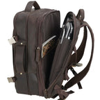 Mochila de Couro Executiva ORVENI Texas para notebook em couro legítimo, design sofisticado, alta durabilidade e excelente organização.