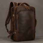 Mochila de Couro Executiva ORVENI Texas para notebook em couro legítimo, design sofisticado, alta durabilidade e excelente organização.