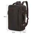 Mochila de Couro Executiva ORVENI Texas para notebook em couro legítimo, design sofisticado, alta durabilidade e excelente organização.