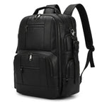Mochila de couro masculina para notebook com design executivo, acabamento premium e amplo espaço para o dia a dia.