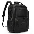 Mochila de couro masculina para notebook com design executivo, acabamento premium e amplo espaço para o dia a dia.