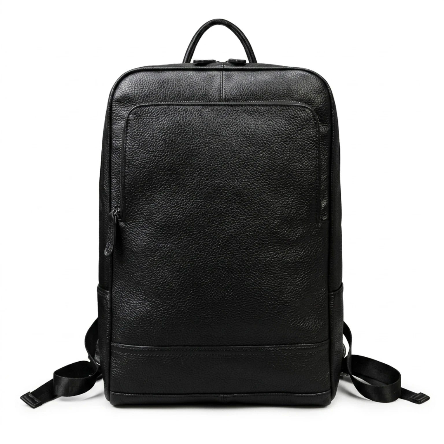 Mochila de couro masculina elegante para uso diário e trabalho.