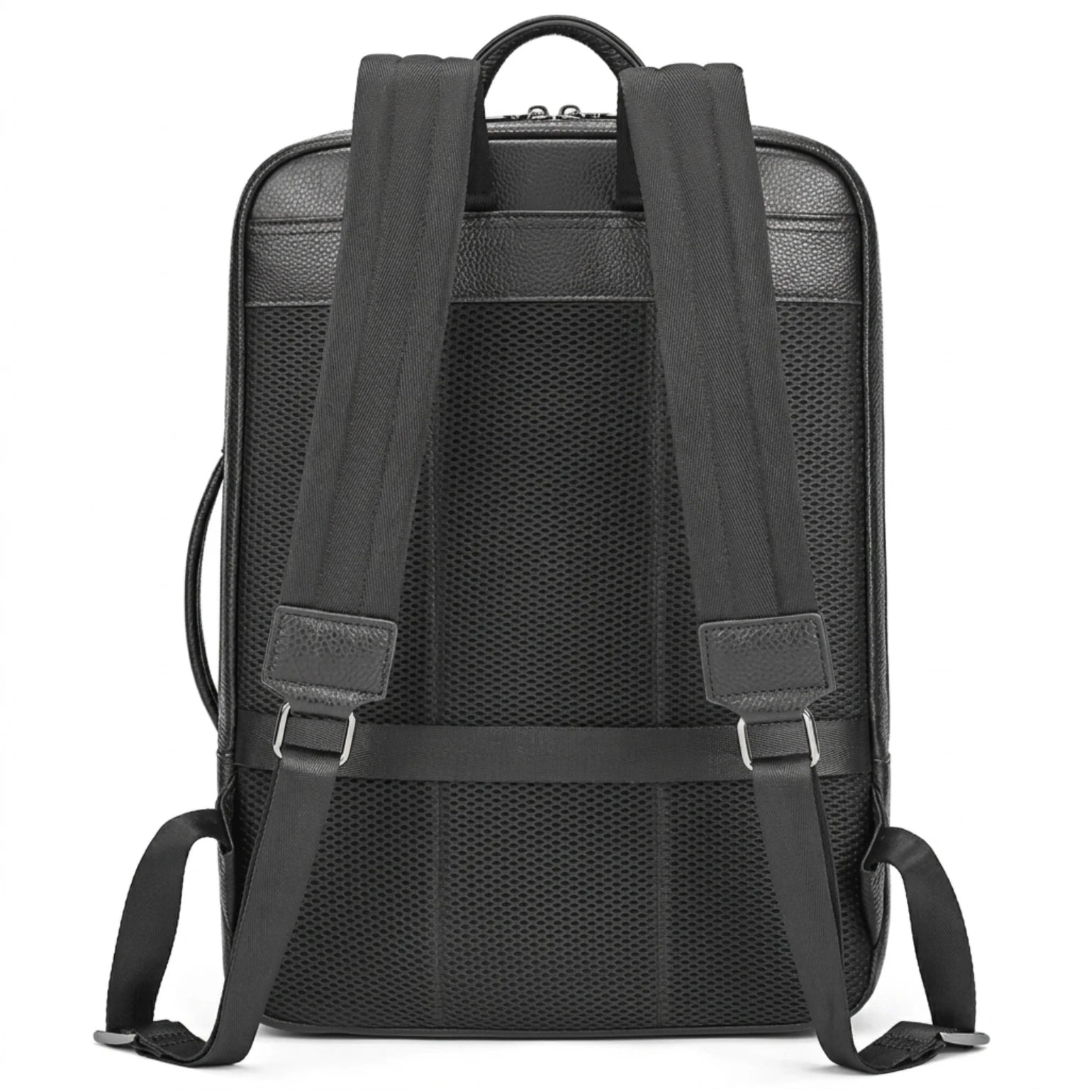 Mochila de couro slim masculina estilo Europa para uso diário