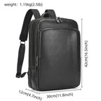 Mochila de couro slim masculina estilo Europa para uso diário