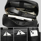 "Mochila de Couro para Notebook Life Europa com acabamento premium, design elegante e espaço seguro para notebook e acessórios."