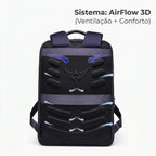 "Mochila de couro executiva Rome Pro para notebook, ideal para profissionais que buscam elegância, praticidade e durabilidade."