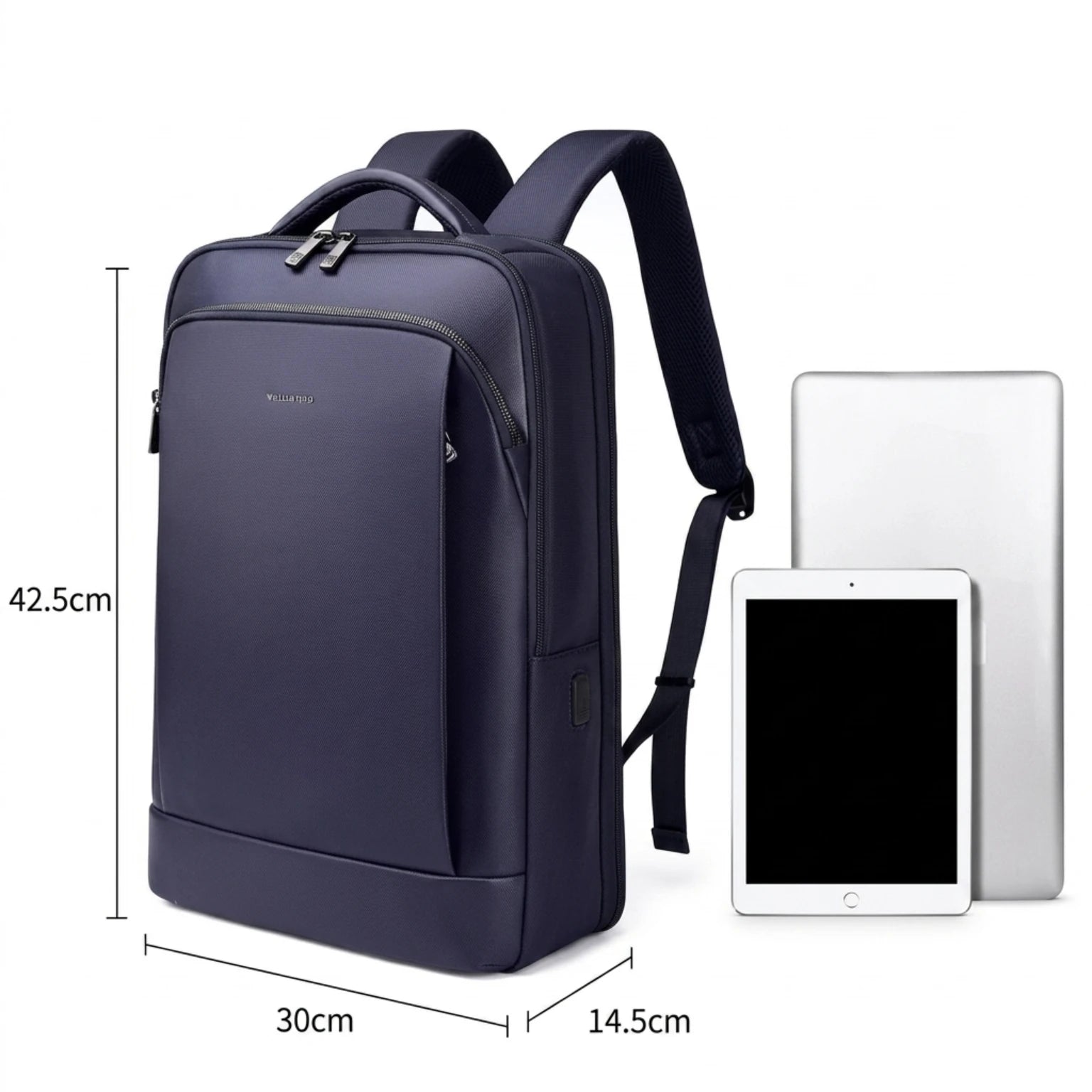 "Mochila de couro executiva Rome Pro para notebook, ideal para profissionais que buscam elegância, praticidade e durabilidade."