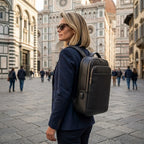 "Mochila couro notebook Rome Urban com acabamento premium, estilo executivo e organização inteligente para o dia a dia."