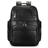 Mochila de Couro Executiva Preta