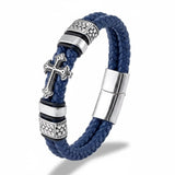 Pulseira de Couro Azul
