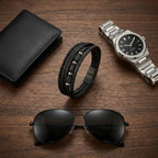 Pulseira de Couro Masculina Life Enzo em couro legítimo, design elegante e acabamento premium para complementar seu estilo.