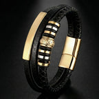 Pulseira masculina de couro Life Enzo, acessório premium em couro legítimo com design moderno e acabamento de alta qualidade