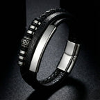 Pulseira masculina de couro Life Enzo, acessório premium em couro legítimo com design moderno e acabamento de alta qualidade