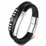Pulseira de Couro Life Preta