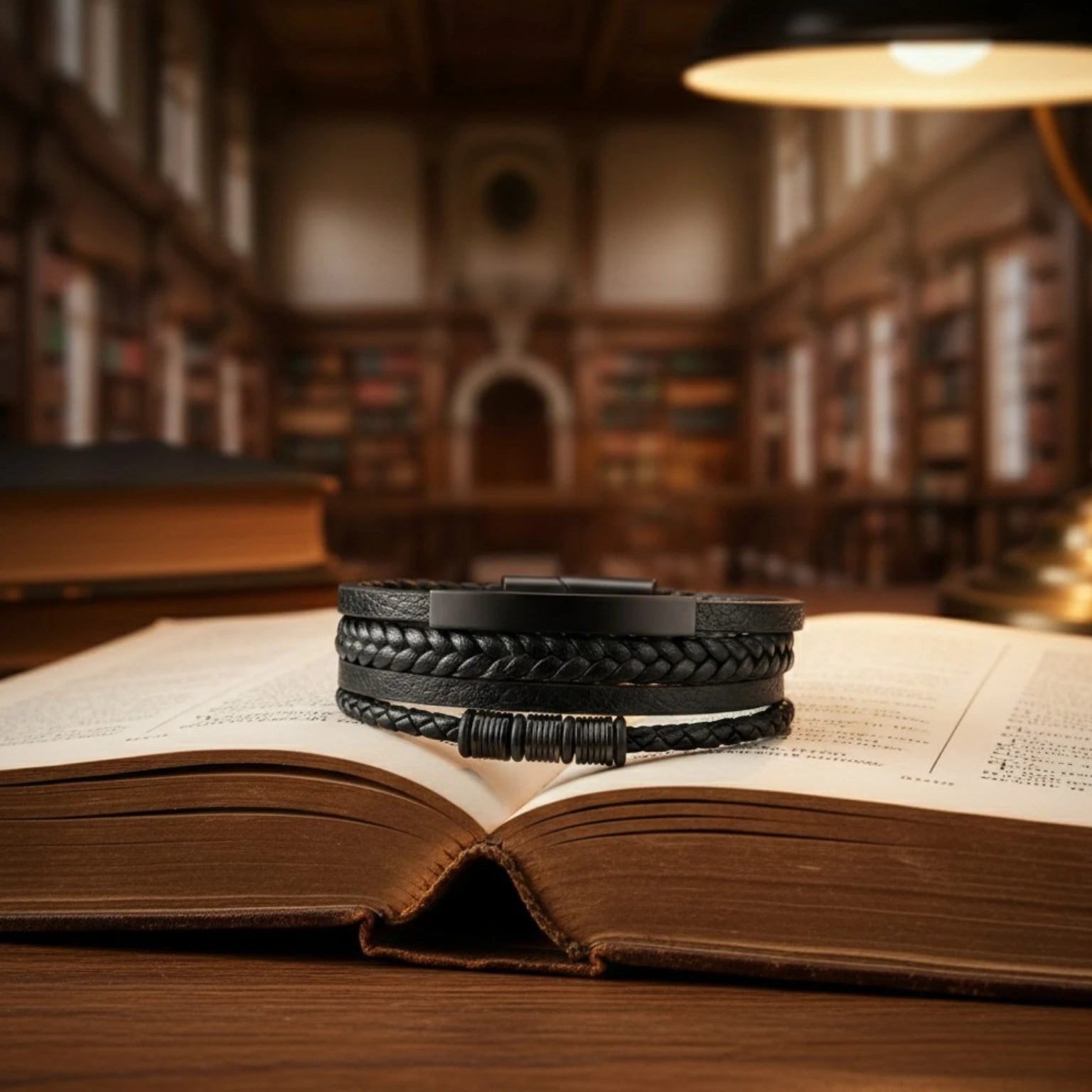 Pulseira de Couro Masculina Life Leather em couro legítimo, design elegante e acabamento premium para homens de estilo.