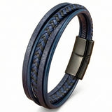Pulseira de Couro Azul