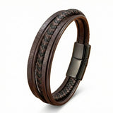 Pulseira de Couro Marrom